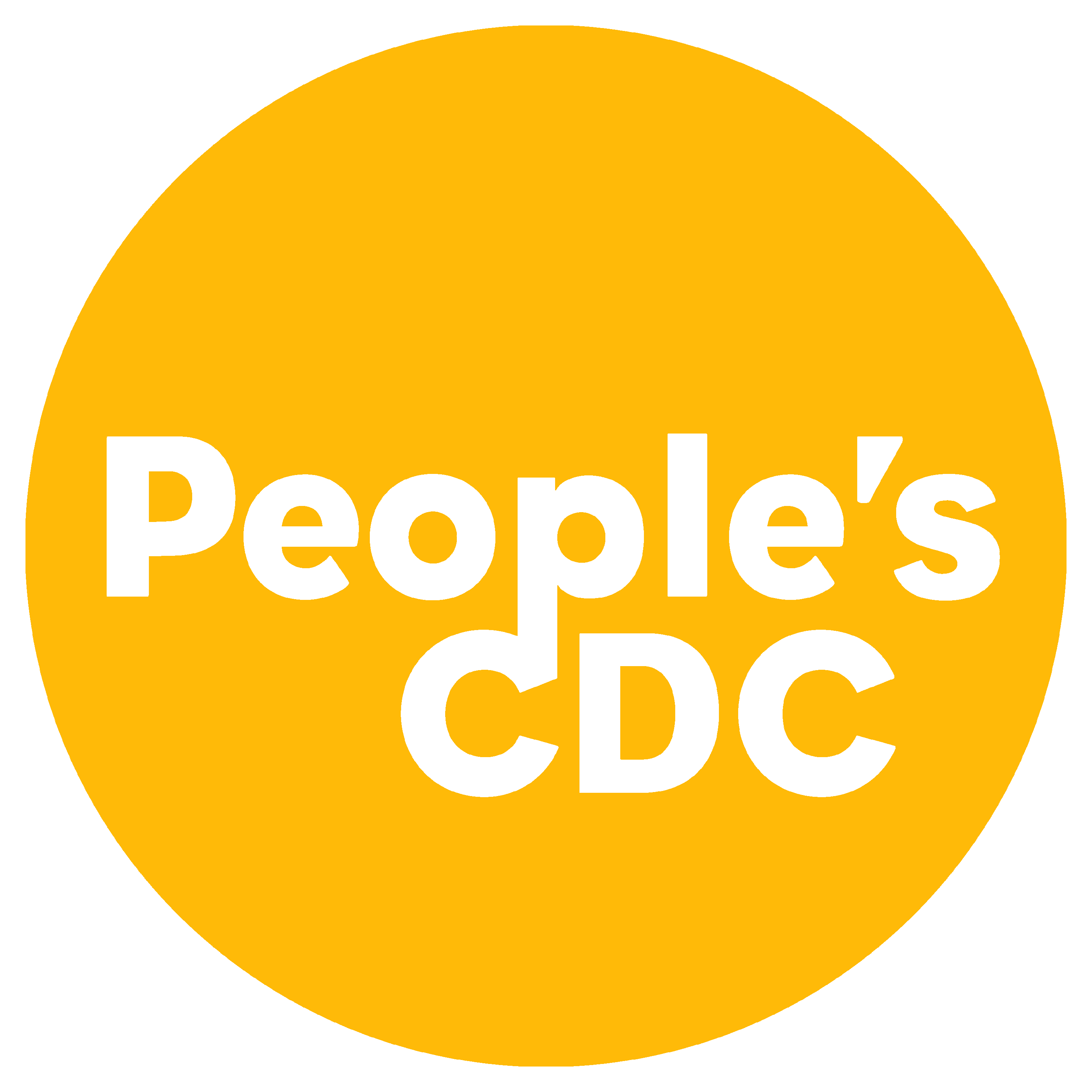 People's CDC logo in yellow colored circle